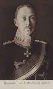 Principe ereditario Guglielmo, figlio maggiore del Kaiser Guglielmo II di Germania da Photographer German