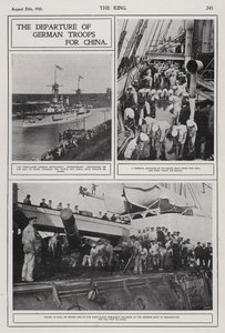 Partenza delle truppe tedesche per la Cina per sopprimere la Ribellione dei Boxer, agosto 1900 da Photographer German