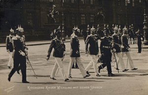 Kaiser Guglielmo II e i suoi figli (foto b/n)