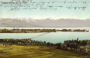 Lindau e le Alpi (foto a colori)