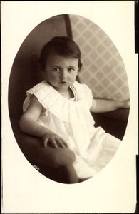 Passepartout Ak Principessa Hilda di Baviera da Bambina (foto in bianco e nero)
