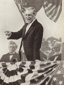 Il presidente degli Stati Uniti Woodrow Wilson, la forza trainante dietro la creazione della Società delle Nazioni, che tuttavia non riuscì a persuadere il suo paese a unirsi all