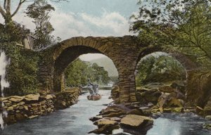 Irlanda del Sud: Il vecchio ponte di Weir (Discesa delle rapide), Killarney (foto colorata) da Photographer Irish