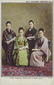 Laureati cristiani a Kobe, Giappone da Photographer Japanese