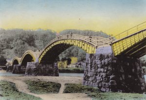 Kintaikyo, "Ponte della Cintura di Damasco," noto in Giappone, provincia di Suwo da Photographer Japanese