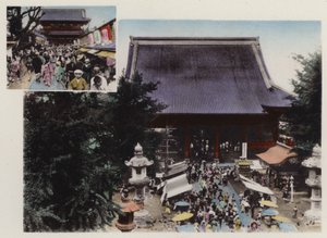 Giappone, c.1912: Tempio di Kwannon e il suo Terreno e Vari Spettacoli al Parco Asakusa, Tokyo da Photographer Japanese
