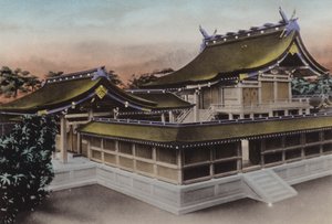 Giappone, c.1912: Edificio principale del Meiji Jingu, Santuario, Tokyo da Photographer Japanese