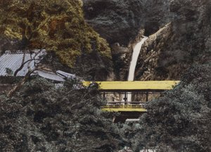 Giappone, c.1912: Cascata Nunobiki è alta 43 piedi, la città di Kobe ottiene l