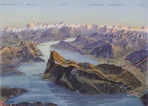 Burgenstock e il Lago dei Quattro Cantoni (foto a colori)