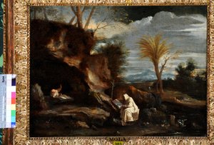 Paesaggio con due monaci certosini da Pier Francesco Mola