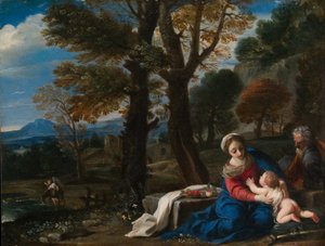 Il Riposo durante la fuga in Egitto, c.1645 da Pier Francesco Mola