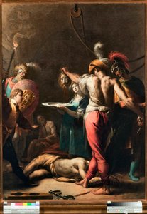 La Decollazione di San Giovanni Battista La testa del santo è posta su un piatto - Dipinto di Pier Francesco Mazzuchelli detto il Morazzone Musei di Strada Nuova Genova (inv n PB 2813)