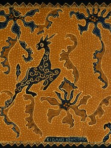 Batik con design tradizionale, Giava, Indonesia, dettaglio da Blaise Nicolas Le Sueur