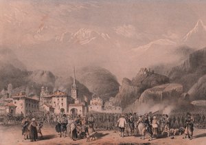 Bivacco delle truppe francesi a Susa, Piemonte da Blaise Nicolas Le Sueur