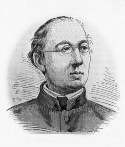 Ritratto di Joseph Hergenroether, storico e cardinale tedesco, primo Prefetto degli Archivi Vaticani, incisione