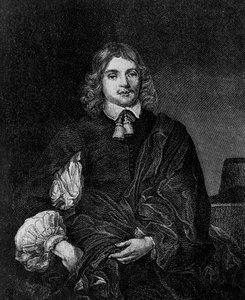 Ritratto di Lucius Cary, 2° Visconte Falkland, autore, politico e soldato inglese, Segretario di Stato dal 1642 al 1643, incisione da Blaise Nicolas Le Sueur