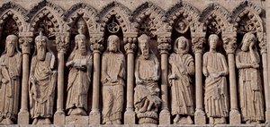 Spagna, Castiglia e León, Cattedrale di Santa Maria, fregio con personaggi dell
