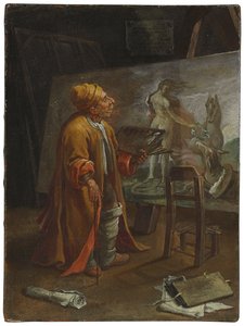 Paolo de Matteis nel suo studio da Pier Leone Ghezzi