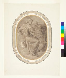 Una Sibilla con un Vaso e Due Putti, c.1540s da Piero (attr. to) Ligorio