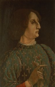 Ritratto di Galeazzo Mario Sforza (1444-76) c.1471 da Piero del Pollaiolo