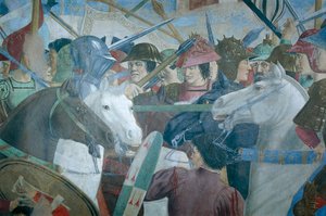 (dettaglio) dalla Leggenda della Vera Croce che mostra la battaglia di Eraclio I di Bisanzio contro Cosroe II, di Piero della Francesca da Piero della Francesca
