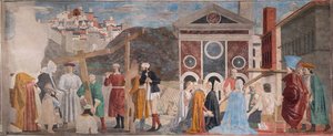 Ritrovamento delle tre croci e verifica della Croce, dalle Storie della Vera Croce da Piero della Francesca
