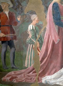 La leggenda della Vera Croce (dettaglio di un attendente) da Piero della Francesca