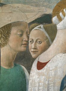La leggenda della Vera Croce (dettaglio di due attendenti) da Piero della Francesca