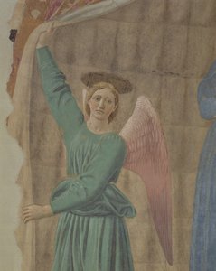 La Madonna del Parto, c.1450-70 (dettaglio) (post restauro) da Piero della Francesca