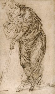 Figura in piedi appoggiata a un bastone, c.1510 da Piero di Cosimo