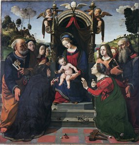 Madonna col Bambino in trono circondata da santi
