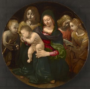 Vergine con Bambino con il giovane San Giovanni Battista, Santa Cecilia e angeli da Piero di Cosimo