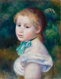 Testa di giovane ragazza da Pierre-Auguste Renoir