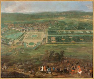 Vista sul castello di Fontainebleau da Pierre Denis Martin