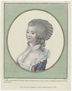 Gallerie des Modes et Costumes Français, 1781, oo 221: Coeffure nommée à la Levit