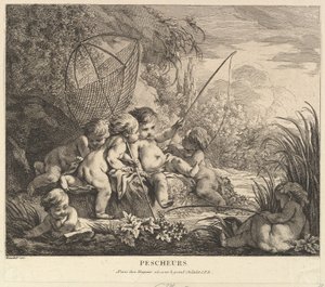 Bambini che Pescano da Pierre Alexandre Aveline