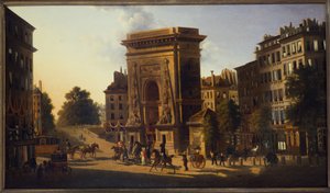 La Porte Saint-Denis, 2° arrondissement, tra il 1810 e il 1830 da Pierre Alexandre Pau de Saint Martin