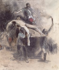 Uomini che portano via un cadavere, 23 febbraio 1848
