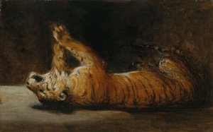 La tigre che gioca (olio su tela)