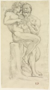 Studio di una figura nuda e di un fauno