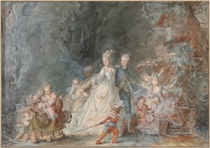 Passeggiata in famiglia nel parco da Pierre Antoine Baudouin