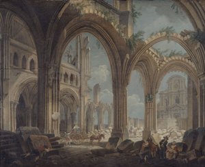 Demolizione della chiesa Saint-Jean-en-Greve, c.1800