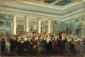 Vendita pubblica di quadri, 1785 circa (olio su tela) da Pierre Antoine Demachy