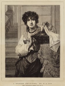 Una ragazza fruttivendola spagnola