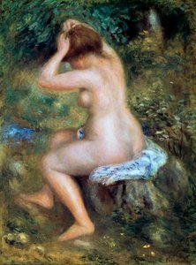 Un bagnante, 1885-1890 da Pierre Auguste Renoir