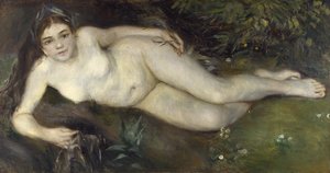 Una ninfa presso un ruscello, 1869-1870 da Pierre Auguste Renoir