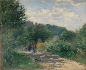 Una strada a Louveciennes, ca. 1870 da Pierre Auguste Renoir