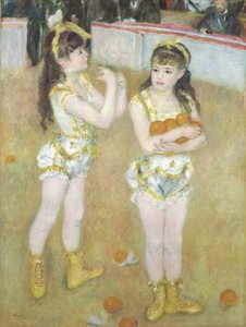 Acrobati al Cirque Fernando, Francisca e Angelina Wartenberg, 1879 da Pierre Auguste Renoir
