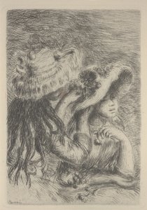 Sistemare il cappello da Pierre Auguste Renoir