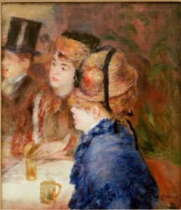 Al caffè. Le bevitrice